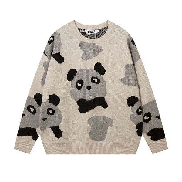 cute cartoon print patchwork sweaters men and women vintage pullover knitted clothes oversized
cute cartoon print patchwork sweaters men and women vintage pullover knitted clothes oversized
