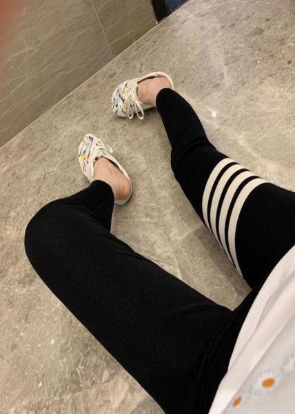 21 new tb women039s wear knitted striped four bar bottomed leggings sports high waist elastic tight thin14808244449218, Black
21 new tb women039s wear knitted striped four bar bottomed leggings sports high waist elastic tight thin14808244449218, Black