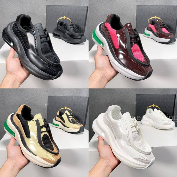 new designer shoes platform sneakers calfskin cycling fabric and suede elements adorn shiny leather sneaker men women trainers size 35-46, Black
new designer shoes platform sneakers calfskin cycling fabric and suede elements adorn shiny leather sneaker men women trainers size 35-46, Black