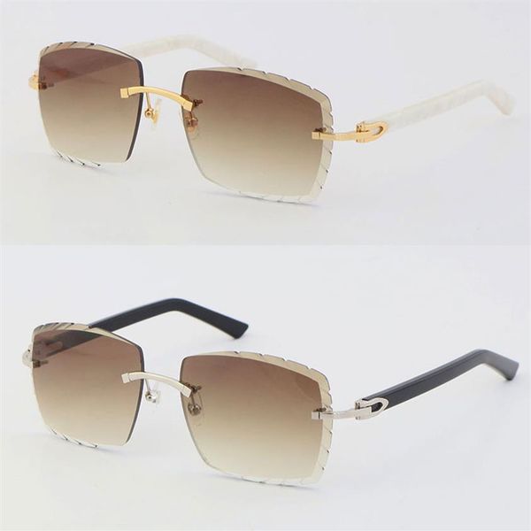 rimless man woman frames 3524012-a original marble white plank sunglasses fashion carved lenses glass 18k gold293u, White;black
rimless man woman frames 3524012-a original marble white plank sunglasses fashion carved lenses glass 18k gold293u, White;black