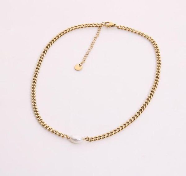 chokers 316l stainless steel gold plated link chain pearl choker necklace cuban curb for women gril trendy jewelry gift7981638, Golden;silver
chokers 316l stainless steel gold plated link chain pearl choker necklace cuban curb for women gril trendy jewelry gift7981638, Golden;silver
