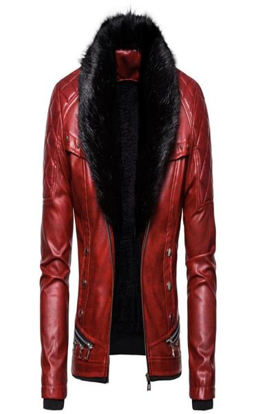 men039s leather jacket leather jacket men thick rivet design motorcycle biker leather jacket male fur collar windproof coat4181407, Black;brown
men039s leather jacket leather jacket men thick rivet design motorcycle biker leather jacket male fur collar windproof coat4181407, Black;brown
