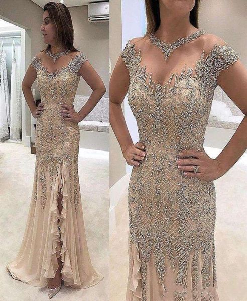 2019 luxury sheer cap sleeves mermaid evening dresses beaded sequin chiffon split prom gowns formal dresses evening wear party gow4020825, Black;red
2019 luxury sheer cap sleeves mermaid evening dresses beaded sequin chiffon split prom gowns formal dresses evening wear party gow4020825, Black;red