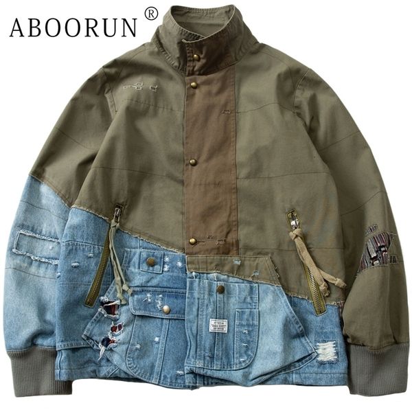 men's jackets aboorun men hi street denim fashion patchwork jean coats streetwear coat for male 230816, Black;brown
men's jackets aboorun men hi street denim fashion patchwork jean coats streetwear coat for male 230816, Black;brown