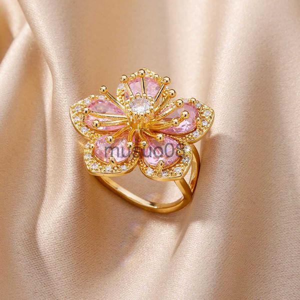 band rings delicate pink zircon flower rings for women gold plated stainless steel ring 2023 trend elegant luxury aesthetic jewelry anillos, Silver
band rings delicate pink zircon flower rings for women gold plated stainless steel ring 2023 trend elegant luxury aesthetic jewelry anillos, Silver