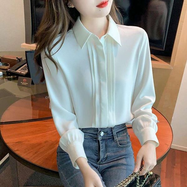 autumn style temperament chiffon shirt female design feeling belly cover western professional commoner, White
autumn style temperament chiffon shirt female design feeling belly cover western professional commoner, White