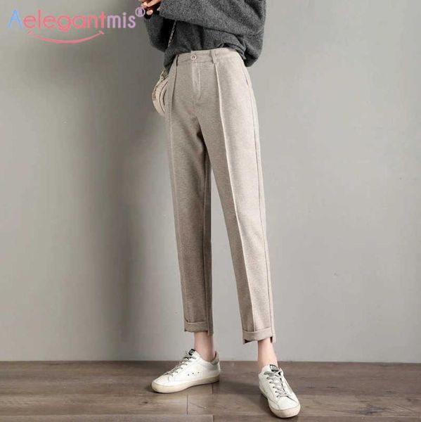 aelegantmis korean casual office lady woolen plus size pants women soft warm high waist harem female straight trousers ol 2106076941825, Black;white
aelegantmis korean casual office lady woolen plus size pants women soft warm high waist harem female straight trousers ol 2106076941825, Black;white