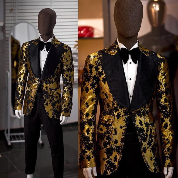 new men luxury floral printed suit peaked lapel tuxedos for wedding prom evening party 2 pcs jacket and pants ternos masculino, Black;gray
new men luxury floral printed suit peaked lapel tuxedos for wedding prom evening party 2 pcs jacket and pants ternos masculino, Black;gray