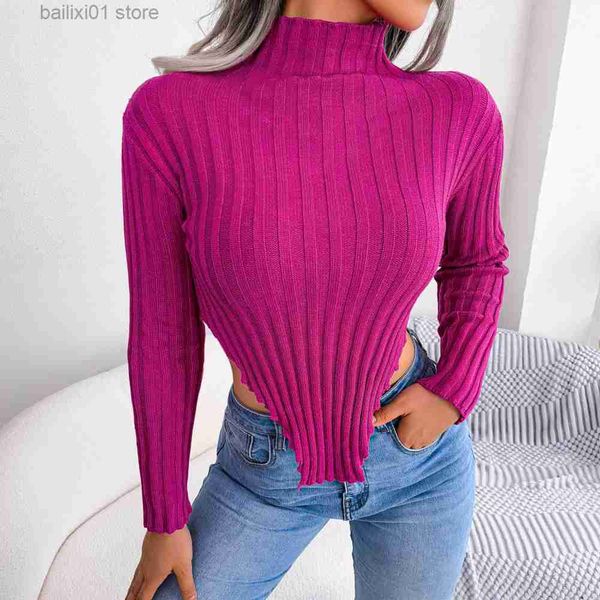 women's sweaters ficusrong women autumn winter half high collar long sleeve asymmetrical knit undercoat sweater for fashion t230817, White;black
women's sweaters ficusrong women autumn winter half high collar long sleeve asymmetrical knit undercoat sweater for fashion t230817, White;black