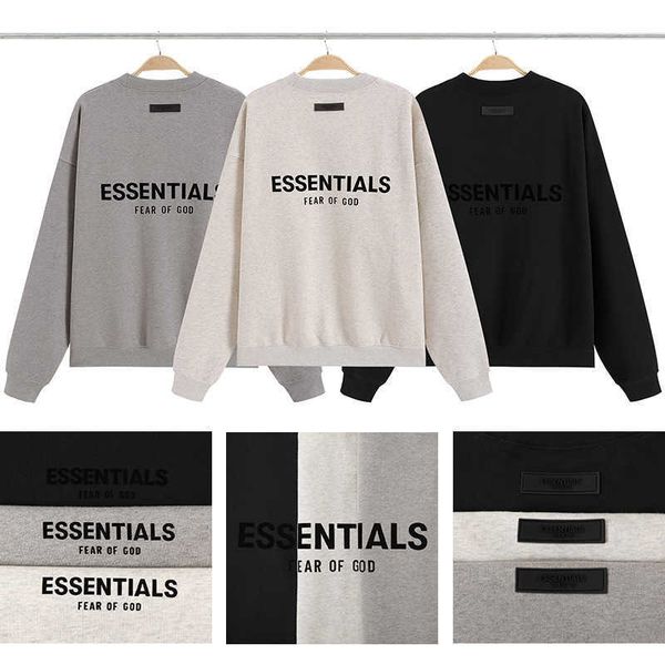ess hoodie fog autumn and winter season 8 double line high street flocking printing fashion brand loose round neck essentials sweatshirt, Black
ess hoodie fog autumn and winter season 8 double line high street flocking printing fashion brand loose round neck essentials sweatshirt, Black