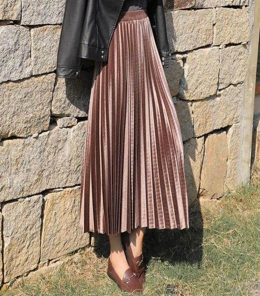 high waist velvet pleated skirt women autumn winter vintage skirt womens 2020 fashion long silver maxi elascity casual party skirt7624380, Black
high waist velvet pleated skirt women autumn winter vintage skirt womens 2020 fashion long silver maxi elascity casual party skirt7624380, Black