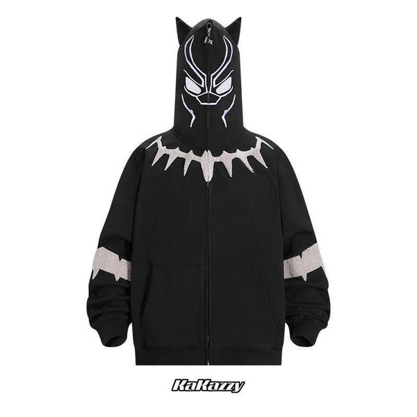 kakazzy china-chic funny cardigan trick hooded sweater couple's oversize hoodie coat, Black
kakazzy china-chic funny cardigan trick hooded sweater couple's oversize hoodie coat, Black