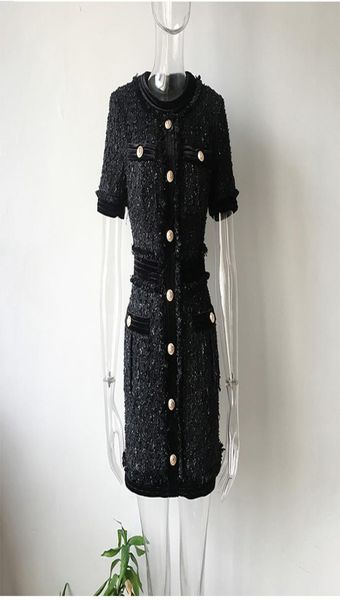 new european and american women039s dresses for spring 2020 short sleeves round collar beautiful buttons fashion tweed dress2072636, Black;gray
new european and american women039s dresses for spring 2020 short sleeves round collar beautiful buttons fashion tweed dress2072636, Black;gray