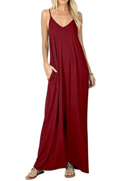 summer black camisole v neck long dress with pocket women sleeveless club party casual beach dresses7299130, Black;gray
summer black camisole v neck long dress with pocket women sleeveless club party casual beach dresses7299130, Black;gray