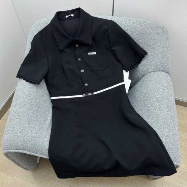 casual dress women polo neck waist skirt miu designer dress letter embroidery belt lace a-line skirt, Black;gray
casual dress women polo neck waist skirt miu designer dress letter embroidery belt lace a-line skirt, Black;gray
