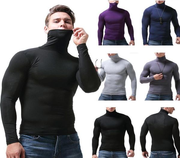 men039s turtle neck long sleeve t shirt spring high neck cotton tees7841188, White;black
men039s turtle neck long sleeve t shirt spring high neck cotton tees7841188, White;black