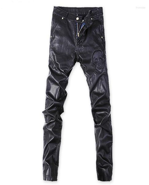 men039s pants patchwork pu leather pant men punk style skull print slim fit hip hop faux motorcycle trousers for male stage clu4047454, Black
men039s pants patchwork pu leather pant men punk style skull print slim fit hip hop faux motorcycle trousers for male stage clu4047454, Black