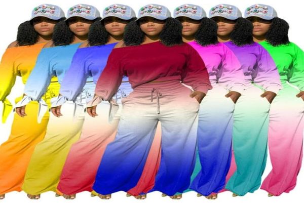 two piece gradient ramp women sets slash neck long sleeve tie a knot crop high waist drawstring wide pants tracksuits7653864, Gray
two piece gradient ramp women sets slash neck long sleeve tie a knot crop high waist drawstring wide pants tracksuits7653864, Gray