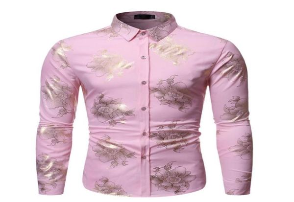 fashion pink floral foil print shirt men 2019 brand slim long sleeve mens dress shirts dj club party stage prom chemise homme2036838, White;black
fashion pink floral foil print shirt men 2019 brand slim long sleeve mens dress shirts dj club party stage prom chemise homme2036838, White;black