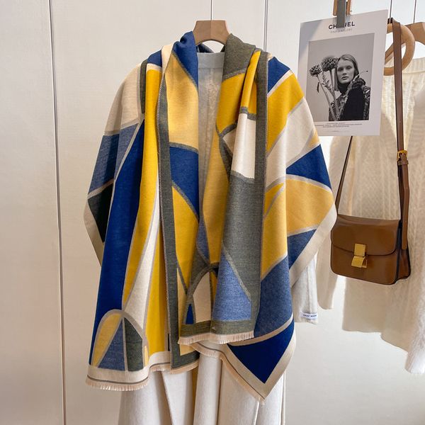 scarves women cashmere thick shawl scarf luxury warm travel pashmina wraps femal casual blanket stoles echarpe 230816, Blue;gray
scarves women cashmere thick shawl scarf luxury warm travel pashmina wraps femal casual blanket stoles echarpe 230816, Blue;gray