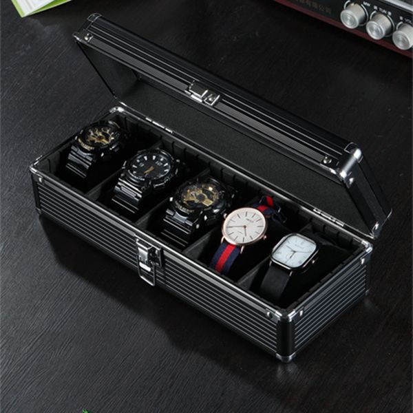 jewelry boxes 1/3/5 slots aluminum suitcase case display storage box watch storage box case watch bracket clock watch clock box tool box 230, Black;white
jewelry boxes 1/3/5 slots aluminum suitcase case display storage box watch storage box case watch bracket clock watch clock box tool box 230, Black;white
