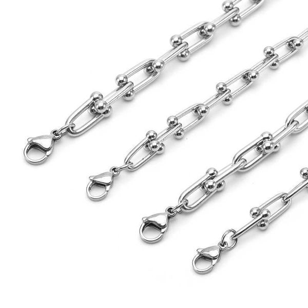 versatile trendy stainless steel u-shaped chain tiffay with the same titanium horseshoe buckle necklace cold wind splicing, Black
versatile trendy stainless steel u-shaped chain tiffay with the same titanium horseshoe buckle necklace cold wind splicing, Black