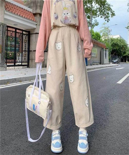 japanese kawaii soft girl cute bear printing women pants basis wild high waist loose trousers elastic waist casual student pant 212786415, Black;white
japanese kawaii soft girl cute bear printing women pants basis wild high waist loose trousers elastic waist casual student pant 212786415, Black;white