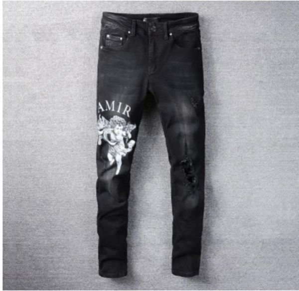 black letter angel printing slim jeans mens jeans skinny streetwear motorcycle pants hip hop men los hombres8812007, Blue
black letter angel printing slim jeans mens jeans skinny streetwear motorcycle pants hip hop men los hombres8812007, Blue