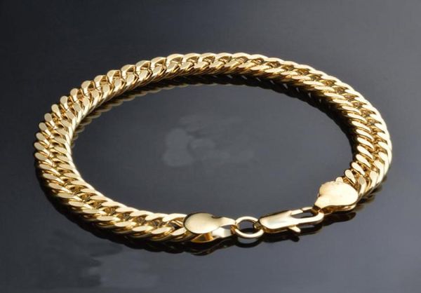 18k solid fine gold finish curb chain solid link bracelet 10mm mens womens gift stunning4362999, Black
18k solid fine gold finish curb chain solid link bracelet 10mm mens womens gift stunning4362999, Black