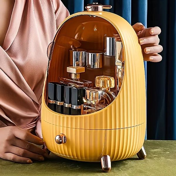 1pc large capacity cosmetics storage and organization box with multi-layered shelf for bedroom makeup tools and jewelry
1pc large capacity cosmetics storage and organization box with multi-layered shelf for bedroom makeup tools and jewelry