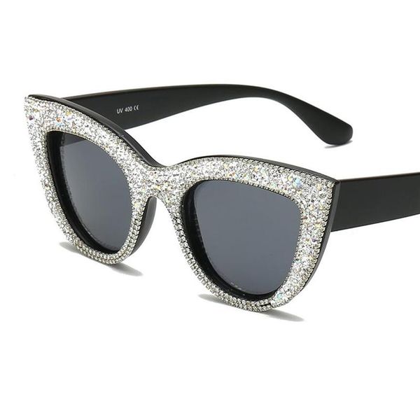 cat eye vintage brand designer crystal sunglasses women bling rhinestone glasses rave festival party eyewear227a, White;black
cat eye vintage brand designer crystal sunglasses women bling rhinestone glasses rave festival party eyewear227a, White;black