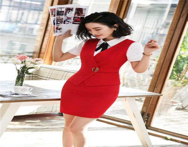 two piece dress 2021 style summer business suit skirt and vest waistcoat office uniform formal suits for women work wear red3248898, White
two piece dress 2021 style summer business suit skirt and vest waistcoat office uniform formal suits for women work wear red3248898, White