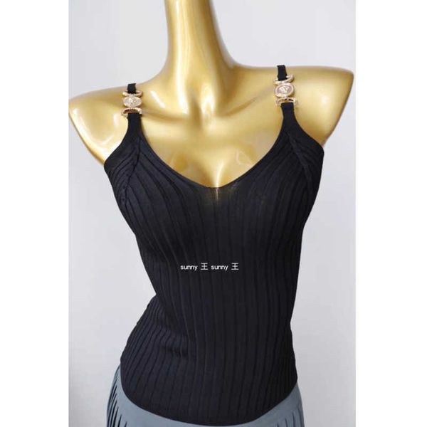 women tank medusa metal button bra designer vest elastic slim fit sleeveless shirt women's strap v-neck kint shirts, White
women tank medusa metal button bra designer vest elastic slim fit sleeveless shirt women's strap v-neck kint shirts, White
