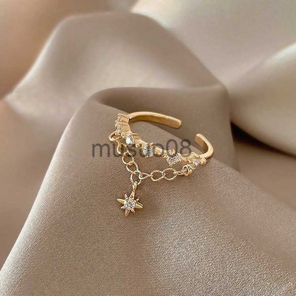 band rings fashion hexagram stars pendant rings gold color sparkling zircon opening ring woman elegant geometric chain ring party jewelry j2, Silver
band rings fashion hexagram stars pendant rings gold color sparkling zircon opening ring woman elegant geometric chain ring party jewelry j2, Silver