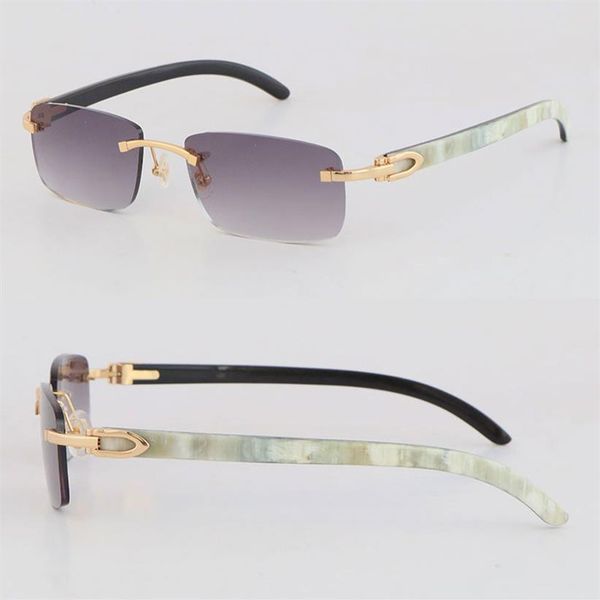 new original white inside black buffalo horn sunglasses for women 3524012 fashion style metal rimless male female adumbral man wom249x, White;black
new original white inside black buffalo horn sunglasses for women 3524012 fashion style metal rimless male female adumbral man wom249x, White;black