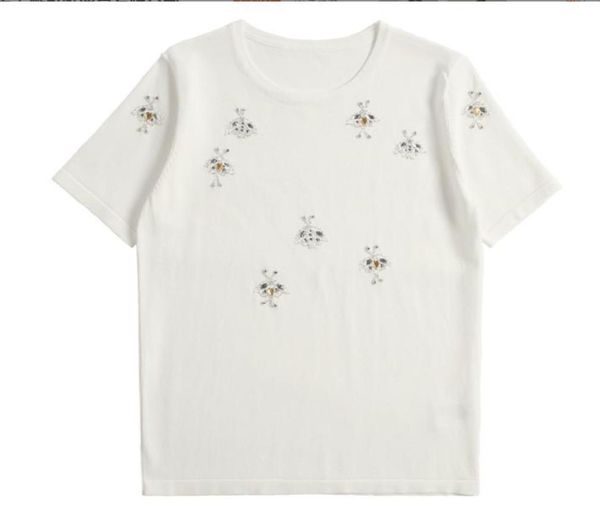 410 2022 summer brand same style t shirt beads short sleeve white black panelled kint pullover striped empire prom fashion women3820841
410 2022 summer brand same style t shirt beads short sleeve white black panelled kint pullover striped empire prom fashion women3820841
