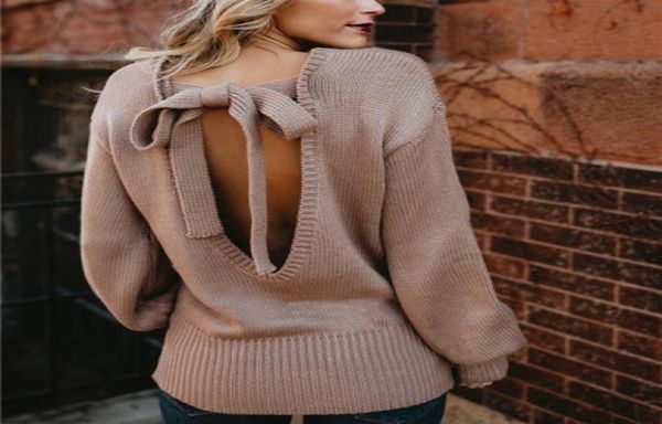 women sweaters and pullover oneck back lace up bow pulover feminino 2018 autumn winter jumper women sweater pull femme hiver1744416, White;black
women sweaters and pullover oneck back lace up bow pulover feminino 2018 autumn winter jumper women sweater pull femme hiver1744416, White;black