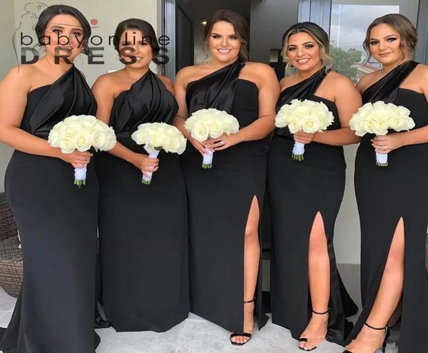 black one shoulder bridesmaid dresses side split spring summer countryside garden formal wedding party guest gowns plus size custo1563870, White;pink
black one shoulder bridesmaid dresses side split spring summer countryside garden formal wedding party guest gowns plus size custo1563870, White;pink