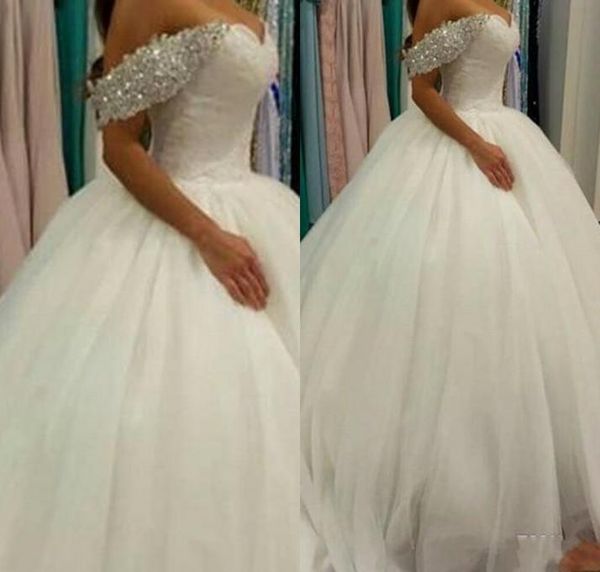 arabic gorgeous princess ball gown wedding dresses off the shoudler formal brides gowns blingbling sequins crysatls cap sleev4136242, White
arabic gorgeous princess ball gown wedding dresses off the shoudler formal brides gowns blingbling sequins crysatls cap sleev4136242, White