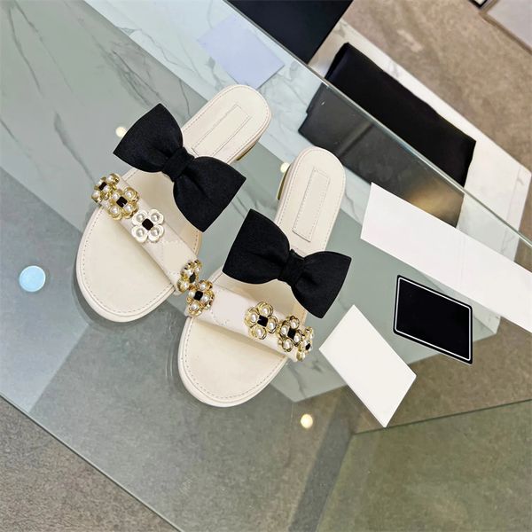 women mule slides classic flat slippers lambskin white bow home casual sandals summer designer luxury fashion ladies beach outdoors flat fli, Black
women mule slides classic flat slippers lambskin white bow home casual sandals summer designer luxury fashion ladies beach outdoors flat fli, Black