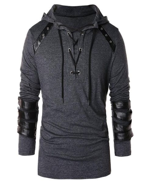 mens hoodie 3 color leather stitching fashion sweatshirt hip hop hoodies sportswear hooded sweater for men8089876, Black 
mens hoodie 3 color leather stitching fashion sweatshirt hip hop hoodies sportswear hooded sweater for men8089876, Black