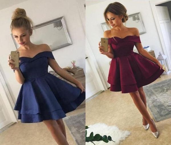popular dark red short prom dresses sweetheart off the shoulder ruffles satin short party dresses navy blue evening dress2321804, Black
popular dark red short prom dresses sweetheart off the shoulder ruffles satin short party dresses navy blue evening dress2321804, Black