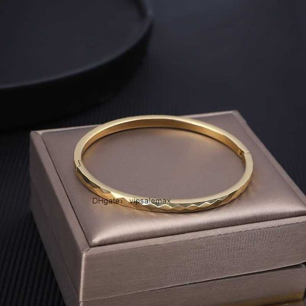 fashionable ins style 18k patterned road colorless bracelet open titanium steel gold plated women's bracelet, Black
fashionable ins style 18k patterned road colorless bracelet open titanium steel gold plated women's bracelet, Black