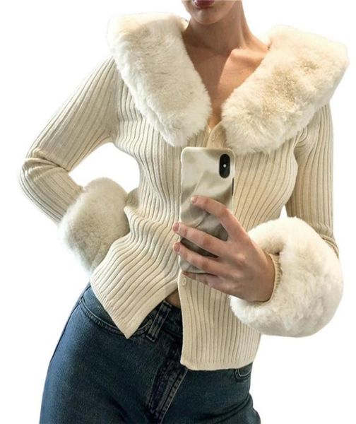 women039s jackets fluffy long sleeve vneck cropped knit cardigan sweater solid pullover with faux fur trim collar cuffs8189116, Black;brown
women039s jackets fluffy long sleeve vneck cropped knit cardigan sweater solid pullover with faux fur trim collar cuffs8189116, Black;brown