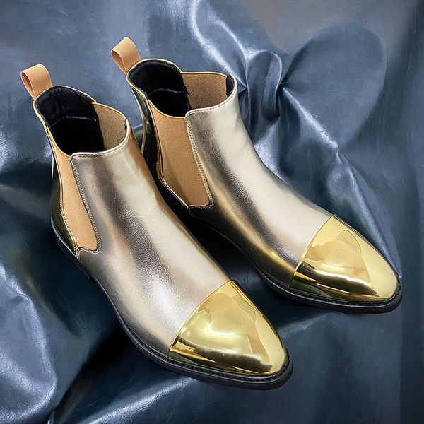 boots gold chelsea boots men pu high ankle boots round toe fashion nightclub hair stylist boots classic rock style men boots 230816, Black
boots gold chelsea boots men pu high ankle boots round toe fashion nightclub hair stylist boots classic rock style men boots 230816, Black
