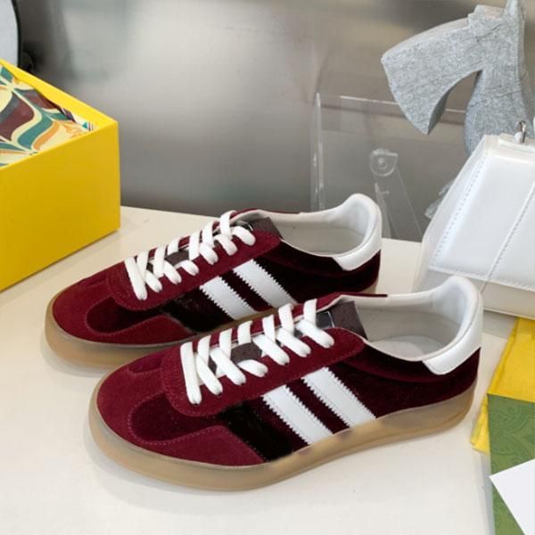 brand designer casual shoes luxury velvet patchwork print stripe design gazelle men's ladies with box, Black
brand designer casual shoes luxury velvet patchwork print stripe design gazelle men's ladies with box, Black