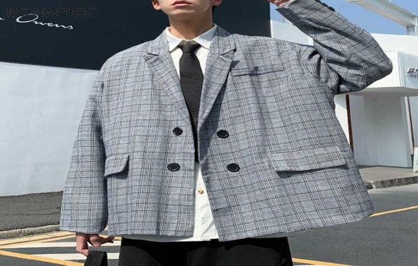 blazers men spring double breasted plaid loose retro teens fashion leisure korean style allmatch mens suits streetwear simple7774826, White;black
blazers men spring double breasted plaid loose retro teens fashion leisure korean style allmatch mens suits streetwear simple7774826, White;black