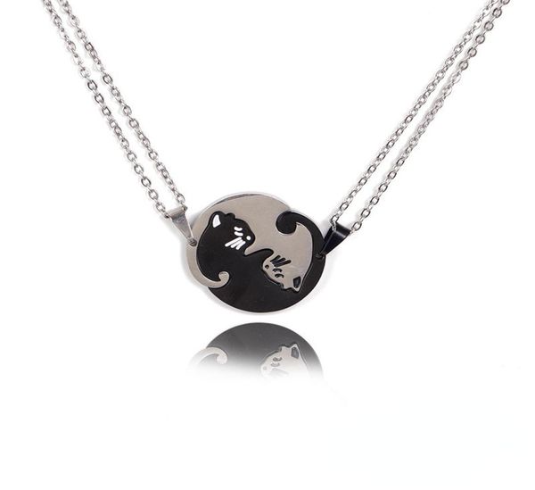 fashion animal pendant black white cat stitching necklace simple friendship gift heart shape gold white cute couple jewelry neckla9686199, Silver
fashion animal pendant black white cat stitching necklace simple friendship gift heart shape gold white cute couple jewelry neckla9686199, Silver