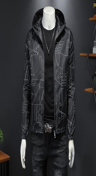 2022 spring and autumn new striped print hooded jacket men039s trend casual slim coat versatile fashion 669050, Black;brown
2022 spring and autumn new striped print hooded jacket men039s trend casual slim coat versatile fashion 669050, Black;brown