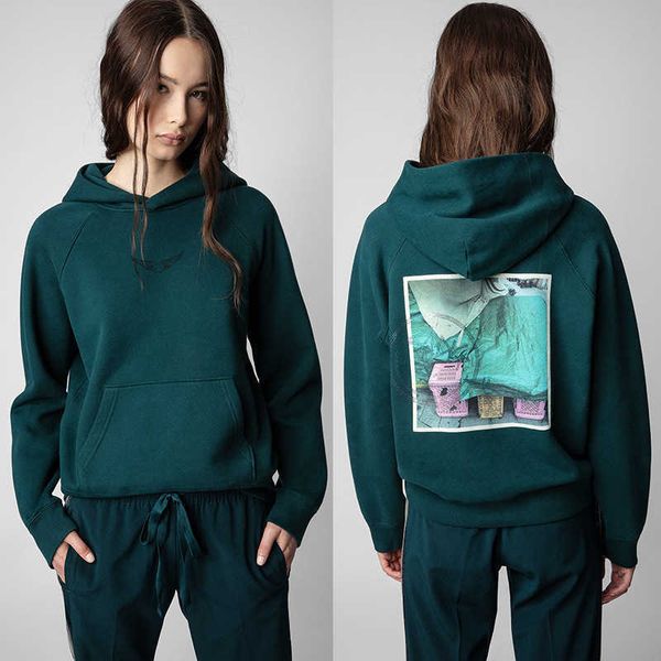zadig voltaire women's sweatshirtzv pullover p white ink digital printing with diamond brushed women's hoodie, Black
zadig voltaire women's sweatshirtzv pullover p white ink digital printing with diamond brushed women's hoodie, Black